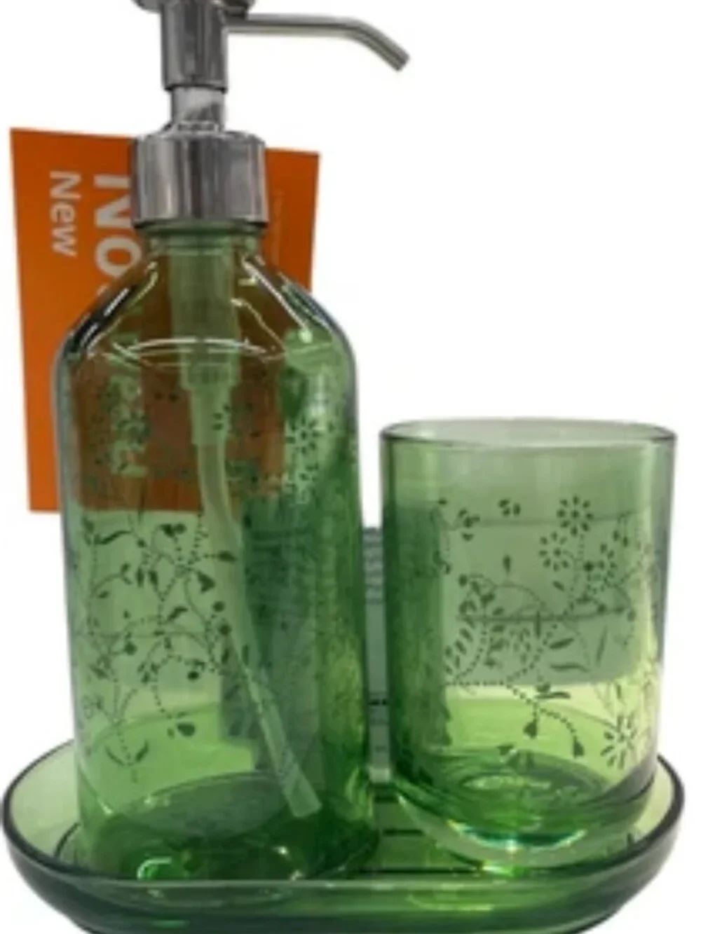 GROSSJÖN 405.918.59 3-piece bathroom set, green